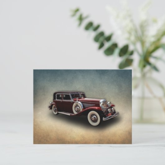 Duesenberg (Duesy) Model J Classic Car Briefkaart (Staand voorkant)