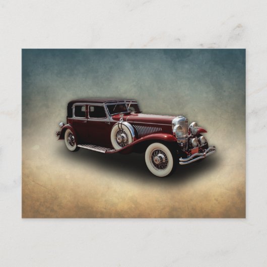 Duesenberg (Duesy) Model J Classic Car Briefkaart (Voorkant)