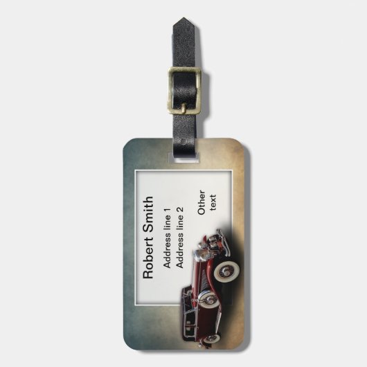 Duesenberg/Duesy Model J Classic Car Personalized Bagagelabel (Voorkant verticaal)