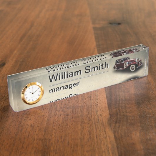 Duesenberg/Duesy Model J Classic Car Personalized Naambordje (Zijkant)