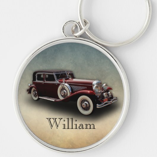 Duesenberg/Duesy Model J Classic Car Personalized Sleutelhanger (Voorkant)
