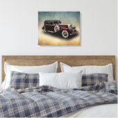 Duesenberg (Duesy) Model J Klassieke auto Canvas Afdruk (Insitu (Slaapkamer))