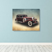 Duesenberg (Duesy) Model J Klassieke auto Canvas Afdruk (Insitu (Houten vloer))