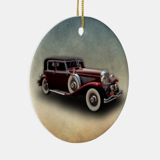 Duesenberg (Duesy) Model J Klassieke auto Keramisch Ornament (Rechts)