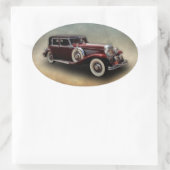 Duesenberg (Duesy) Model J Klassieke auto Ovale Sticker (Tas)