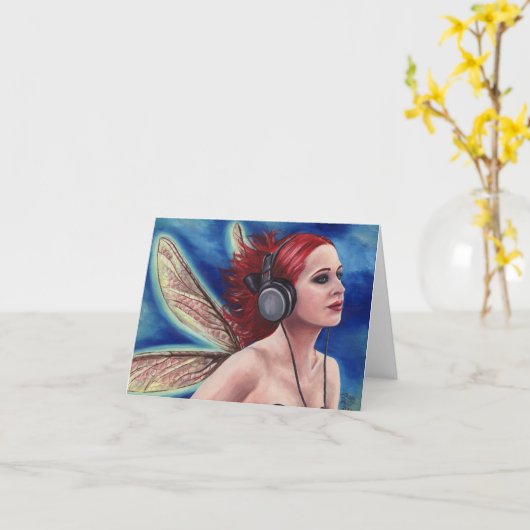 Duet 2 Notecard Blank Fairy Notecard Kaart (Gele Bloem)
