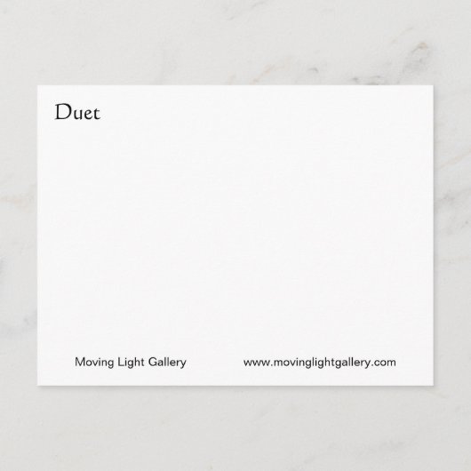 Duet Aankondigingskaart (Achterkant)