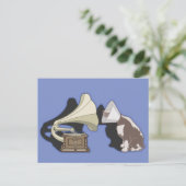 Duet - Dog & Gramophone Briefkaart (Staand voorkant)