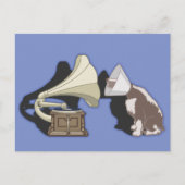 Duet - Dog & Gramophone Briefkaart (Voorkant)