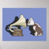 Duet - Dog & Gramophone Poster (Voorkant)