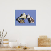 Duet - Dog & Gramophone Poster (Keuken)