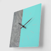 DUET | marmer en kleur Vierkante Klok (Hoek)