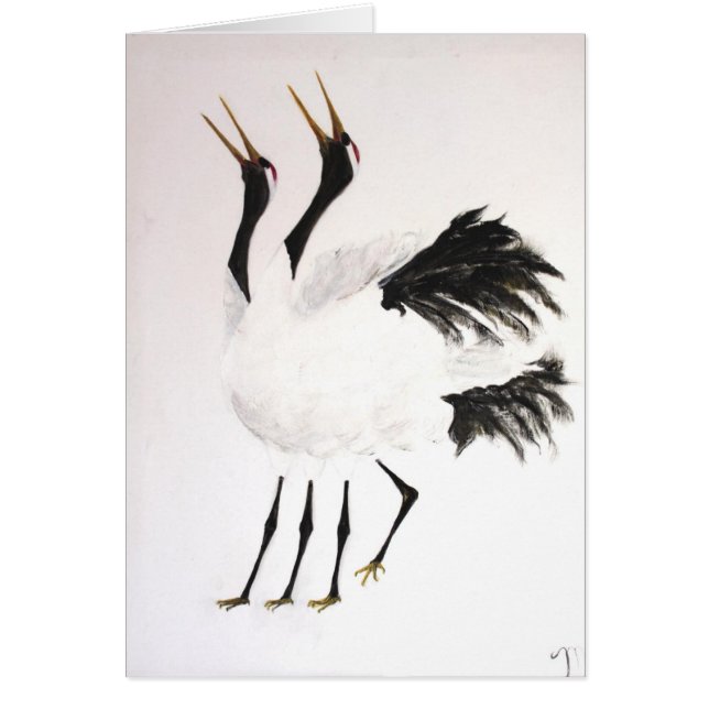 Duet van de goudbekkenkraan (Voorkant)