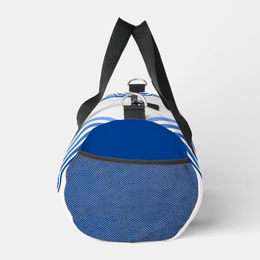 Duffel Bag - Blauwe strepen op diagonaal Plunjezak (Rechts)