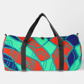 Duffel Bag, een meerkleurige klassieke stijlvolle Plunjezak (Achterkant)