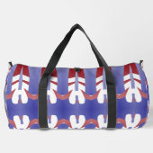 Duffel Bag, een meerkleurige klassieke stijlvolle Plunjezak (Achterkant)