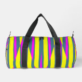 Duffel Bag, Een moderne veelkleurige strepen patro Plunjezak (Achterkant)