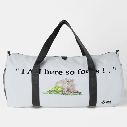 Duffel Bag: Focus !. Plunjezak (Achterkant)