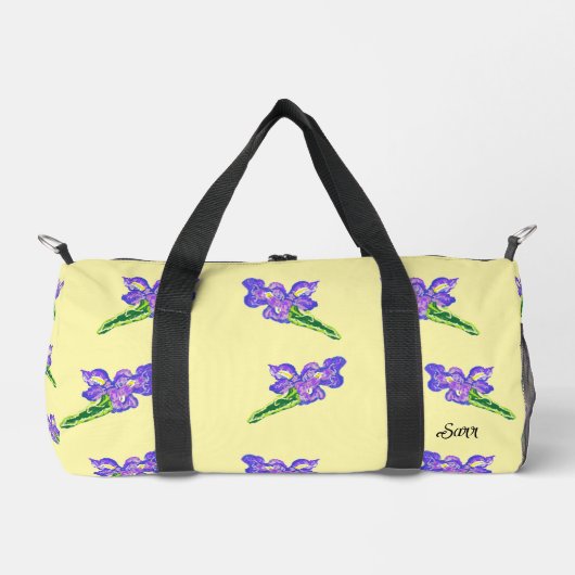 Duffel Bag  : Iris Flowers Plunjezak (Voorkant)