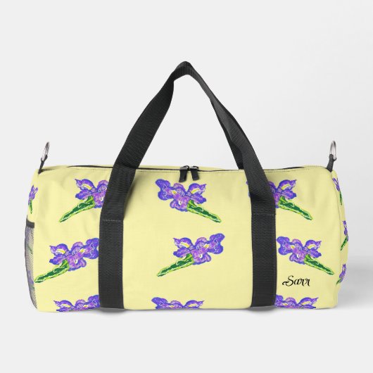 Duffel Bag : Iris Flowers Plunjezak (Achterkant)