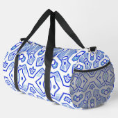 Duffel Bag, Modern blauw & wit klassiek design Plunjezak (Rechterhoek)