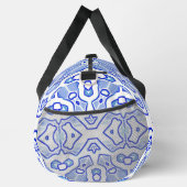 Duffel Bag, Modern blauw & wit klassiek design Plunjezak (Rechts)