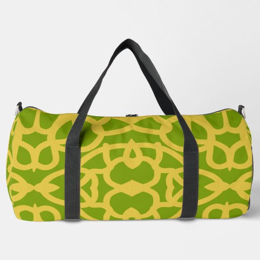 Duffel Bag Modern groen & geel klassiek design Plunjezak (Voorkant)