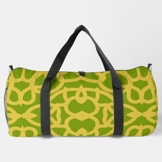 Duffel Bag Modern groen & geel klassiek design Plunjezak (Achterkant)