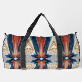 Duffel Bag, Modern multicolor klassiek ontwerp Plunjezak (Achterkant)