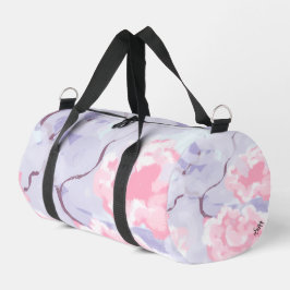 Duffel Bag : Pink Roses Winters Frost . Plunjezak