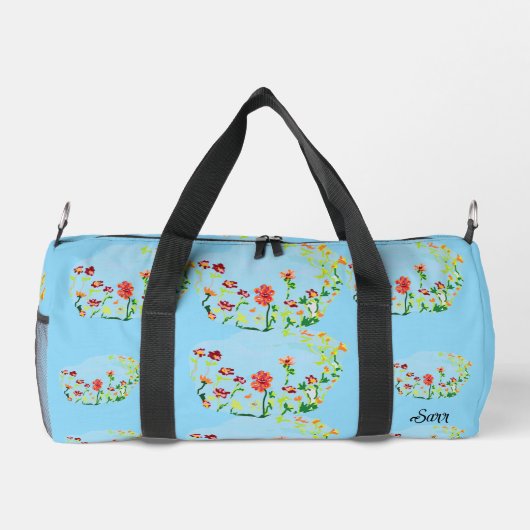 Duffel Bag : Spring Flowers . Plunjezak (Achterkant)