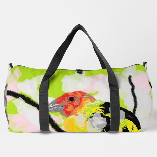 Duffel Bag: Tanagers Noord-Amerikaanse Vogel Plunjezak (Achterkant)