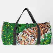 Duffel Bag: Tijger op de vlucht Plunjezak (Voorkant)