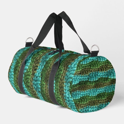 Duffel tas - Golfpatroon in groen (Linkerhoek)