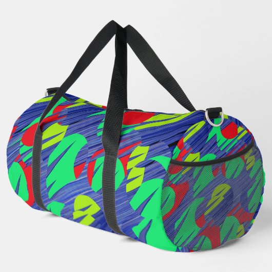 Duffeltas, een modern meerkleurig klassiek ontwerp plunjezak (Rechterhoek)