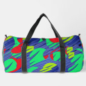 Duffeltas, een modern meerkleurig klassiek ontwerp plunjezak (Achterkant)