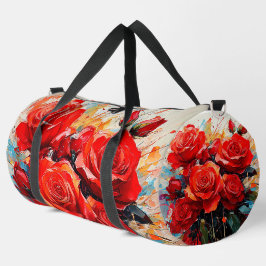 Duffle Tassen - De Rode Rozen Kunstwerk