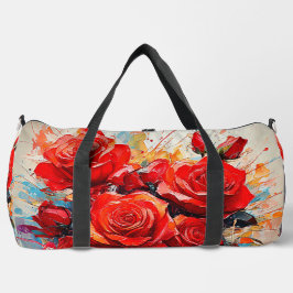 Duffle Tassen - De Rode Rozen Kunstwerk