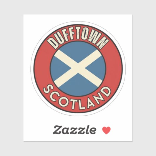 Dufftown, Scotland Sticker (Vel)