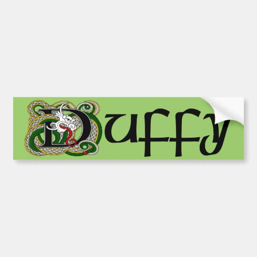 Duffy Celtic Dragon Bumpersticker (Voorkant)