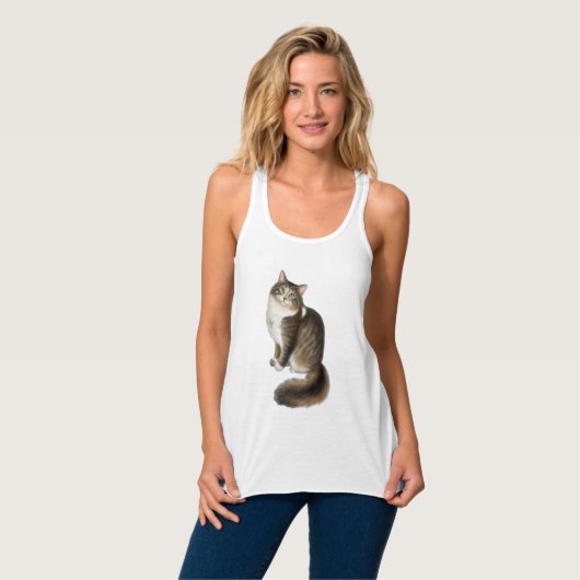 Duffy de Maine Coon Cat Dames Racerback Tank (Volledige Voorkant)