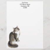 Duffy de Maine Coon Cat Letterhead Custom Briefhoofd (Voorkant)