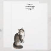 Duffy de Maine Coon Cat Letterhead Custom Briefhoofd (Voorkant / Achterkant)
