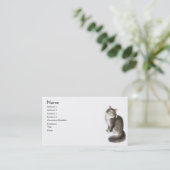 Duffy de Maine Coon Cat Visitekaartje (Staand voorkant)