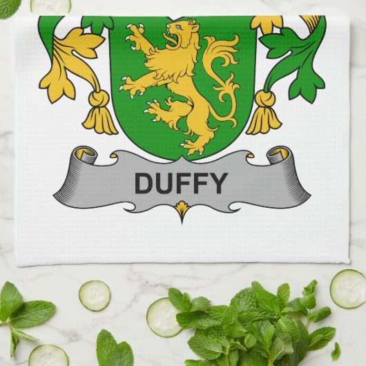 Duffy Family Crest Theedoek (Gevouwen)