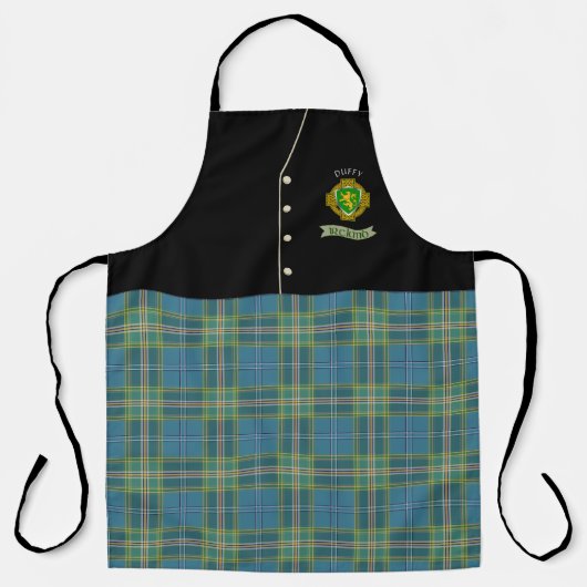 Duffy Irish Shield & Tartan Gepersonaliseerde Kilt Schort (Voorkant)