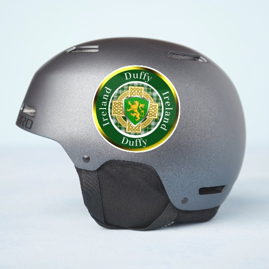 Duffy Shield & Celtic Cross gepersonaliseerd Sticker (Helm Zijkant)