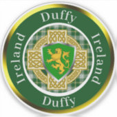 Duffy Shield & Celtic Cross gepersonaliseerd Sticker (Voorkant)