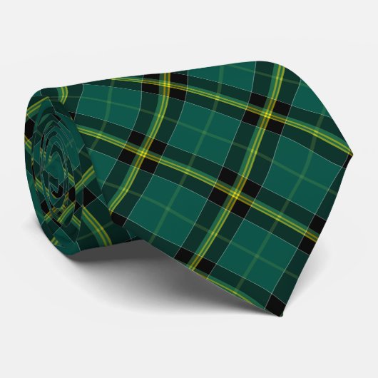Duffy Tartan Bright Green Pattern Stropdas (Opgerold)