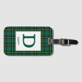 Duffy Tartan Green Pset Patroon Bagagelabel (Voorkant (horizontaal))